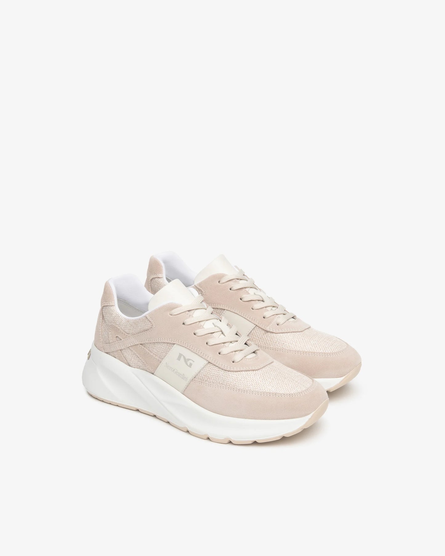 Nero Giardini E615182D Sneakers da donna in pelle scamosciata e tessuto