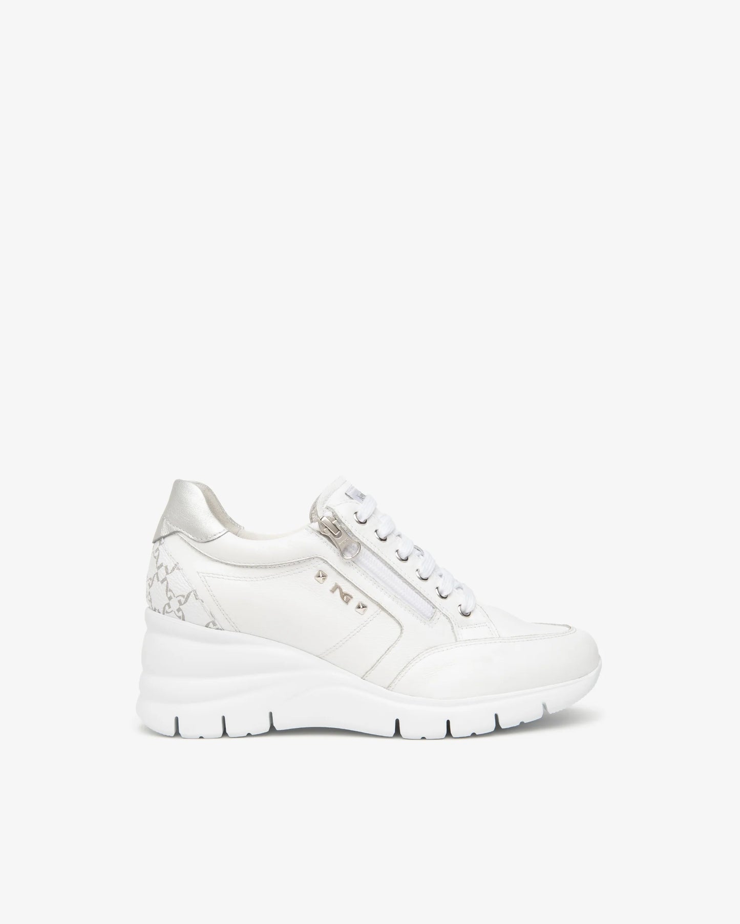 Nero Giardini E615221D Sneakers da donna in pelle e tessuto tecnico