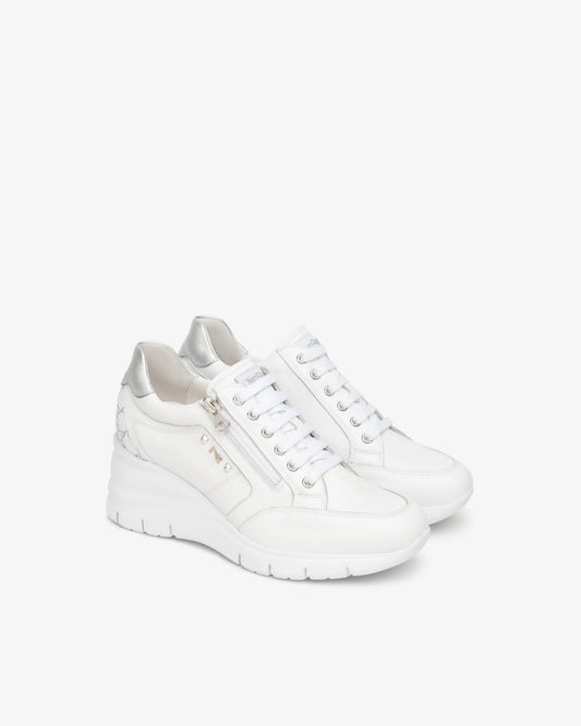 Nero Giardini E615221D Sneakers da donna in pelle e tessuto tecnico