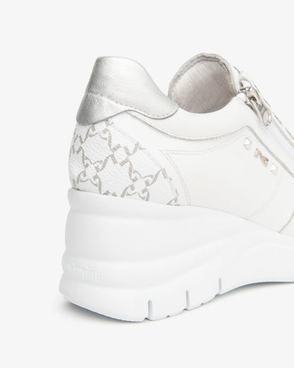 Nero Giardini E615221D Sneakers da donna in pelle e tessuto tecnico