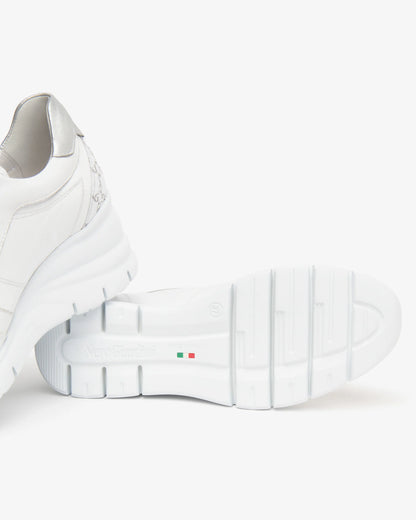 Nero Giardini E615221D Sneakers da donna in pelle e tessuto tecnico
