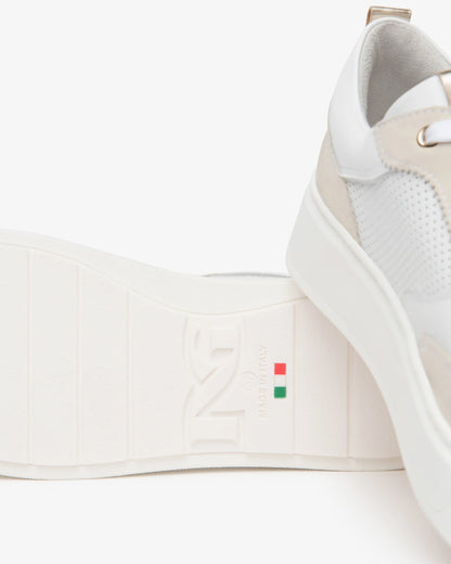 Nero Giardini E615275D Sneakers da donna in pelle scamosciata, pelle e tessuto tecnico