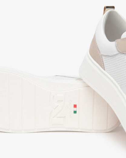 Nero Giardini E615275D Sneakers da donna in pelle scamosciata, pelle e tessuto tecnico