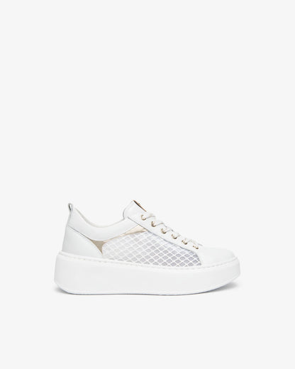 Nero Giardini E615292D Sneakers da donna in pelle, tela e materiali tecnici