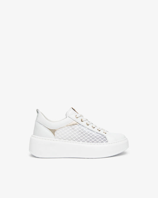 Nero Giardini E615292D Sneakers da donna in pelle, tela e materiali tecnici