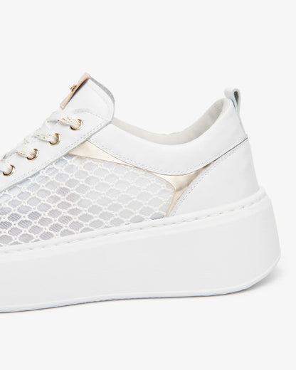 Nero Giardini E615292D Sneakers da donna in pelle, tela e materiali tecnici