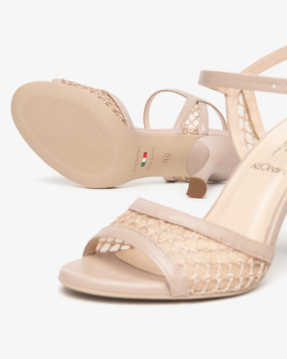 Nero Giardini E615632DE Sandali Donna in Pelle e Tela