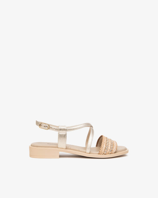 Nero Giardini E615900D Sandali Donna in Pelle e Tessuto