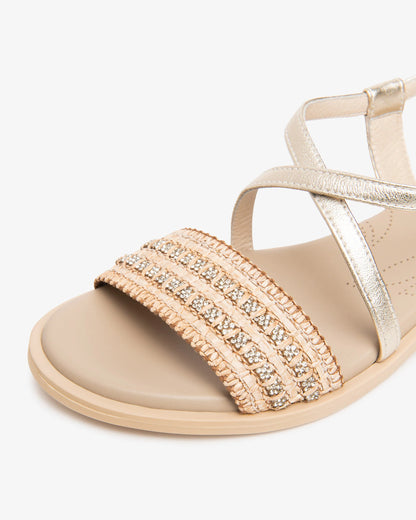 Nero Giardini E615900D Sandali Donna in Pelle e Tessuto