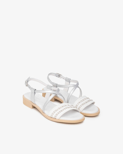 Nero Giardini E615900D Sandali Donna in Pelle e Tessuto