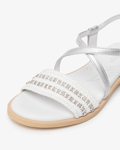 Nero Giardini E615900D Sandali Donna in Pelle e Tessuto