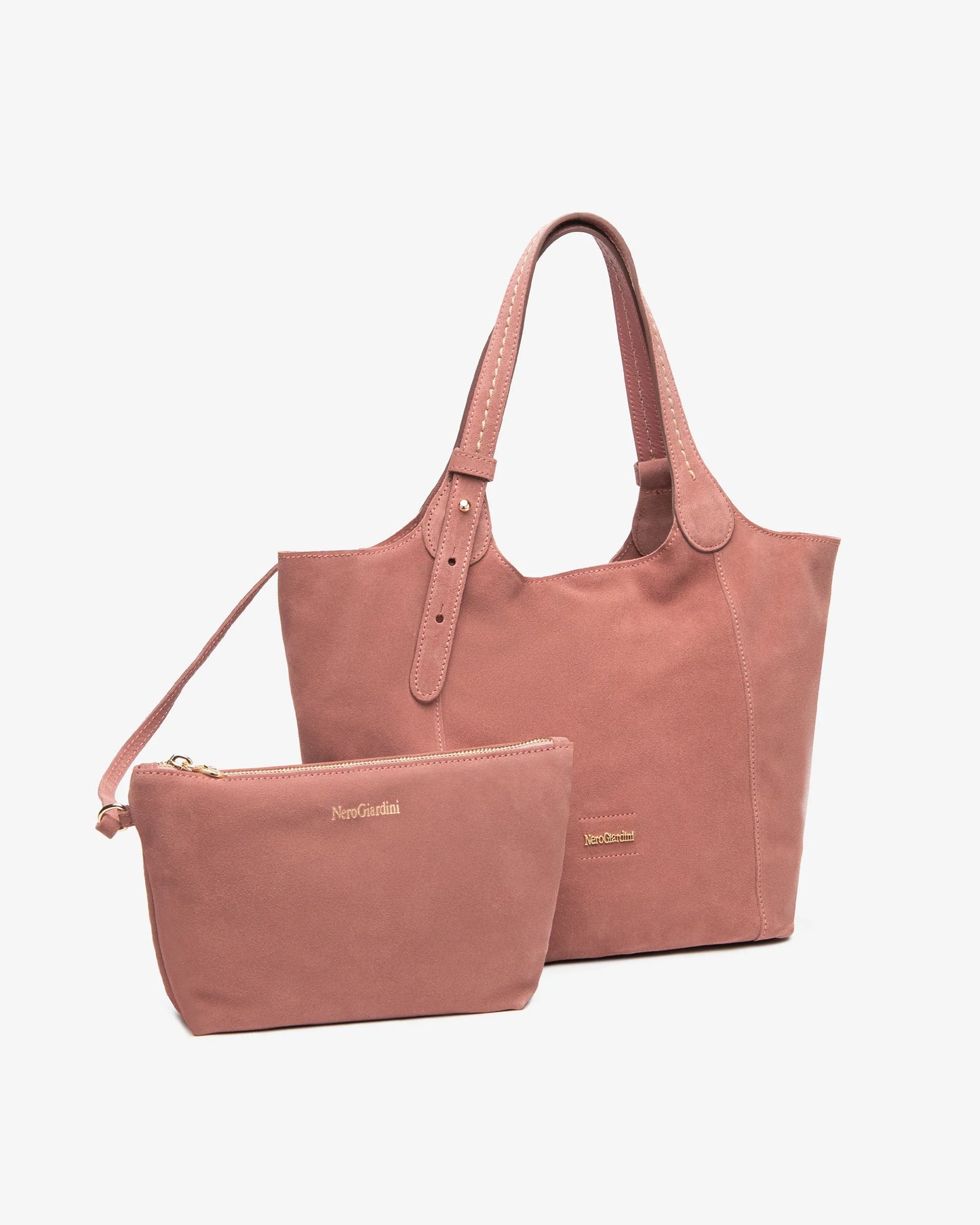Nero Giardini E644145D Borsa a Spalla da Donna in Camoscio