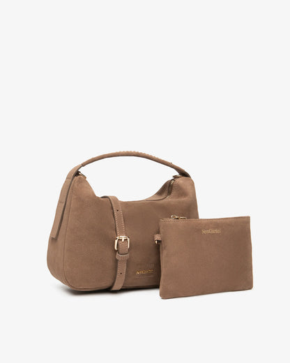 Nero Giardini E644146D Borsa Hobo da Donna in Camoscio