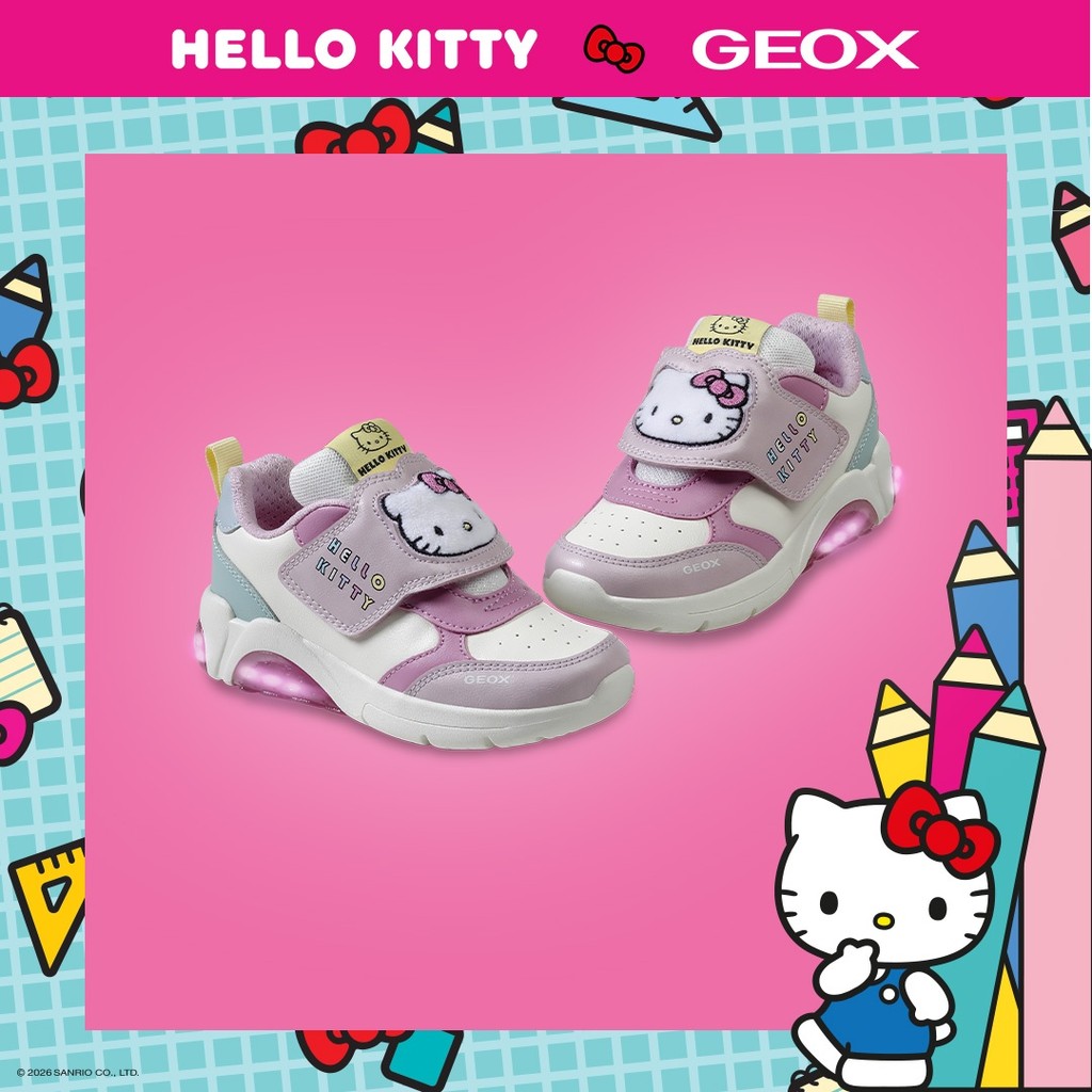 Geox J66M4D 000BC Fadinlight bambina sneakers Hello Kitty con luci