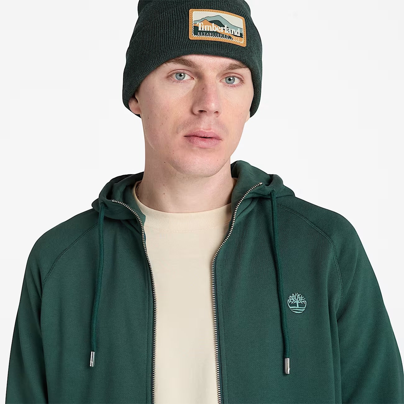 Timberland A2BNB Felpa con Cappuccio, Zip Intera e Rovescio Spazzolato Exeter River da Uomo