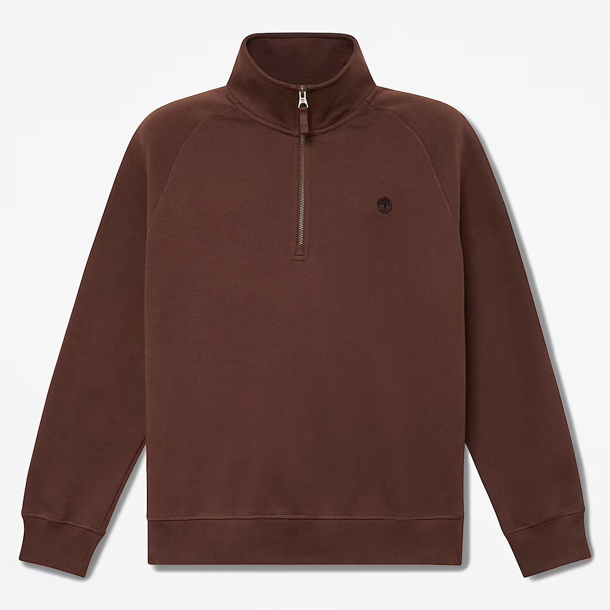 Timberland 0YHB9 Felpa con Zip a un Quarto e Logo Ricamato Exeter River da Uomo