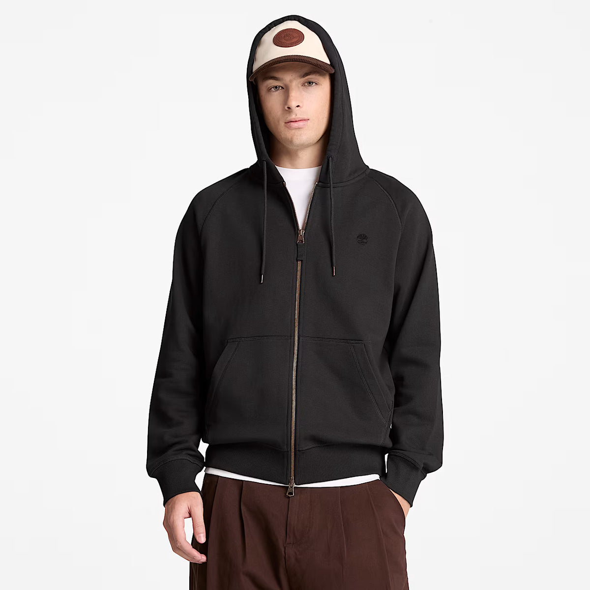 Timberland 0YHB8 Felpa con Cappuccio e Zip Intera Exeter River da Uomo