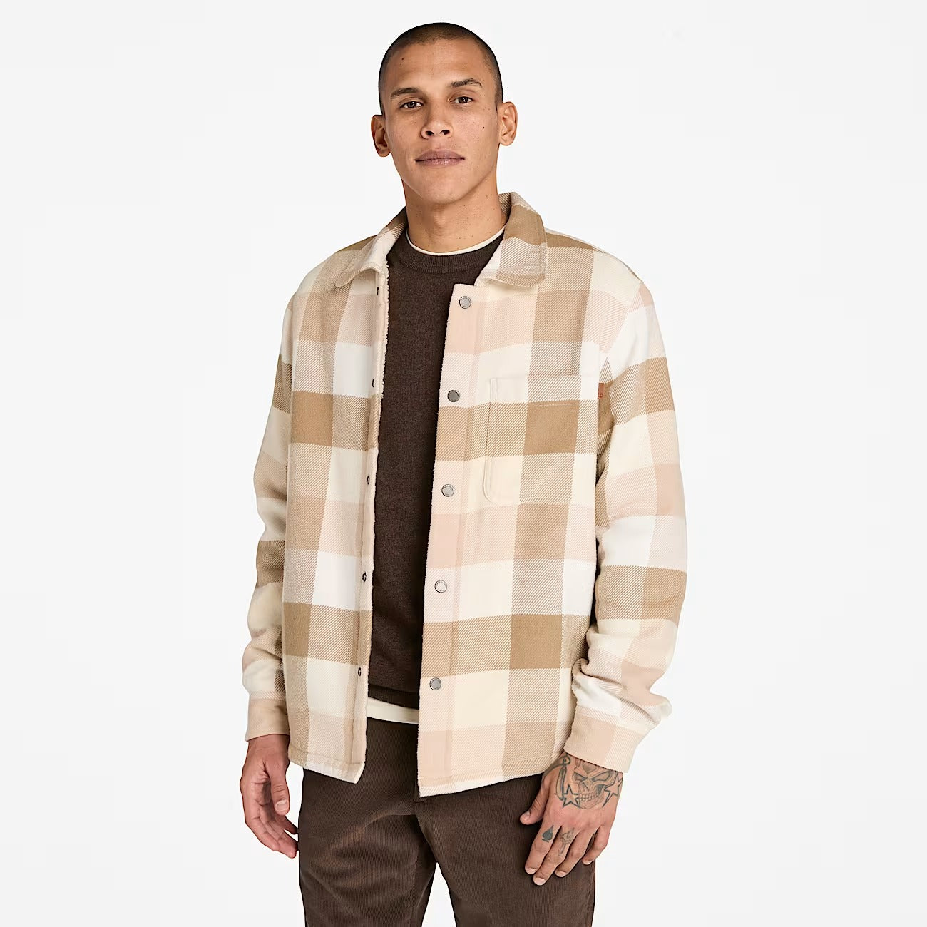 Timberland A44KB Overshirt con Fodera a Pelo Lungo da Uomo