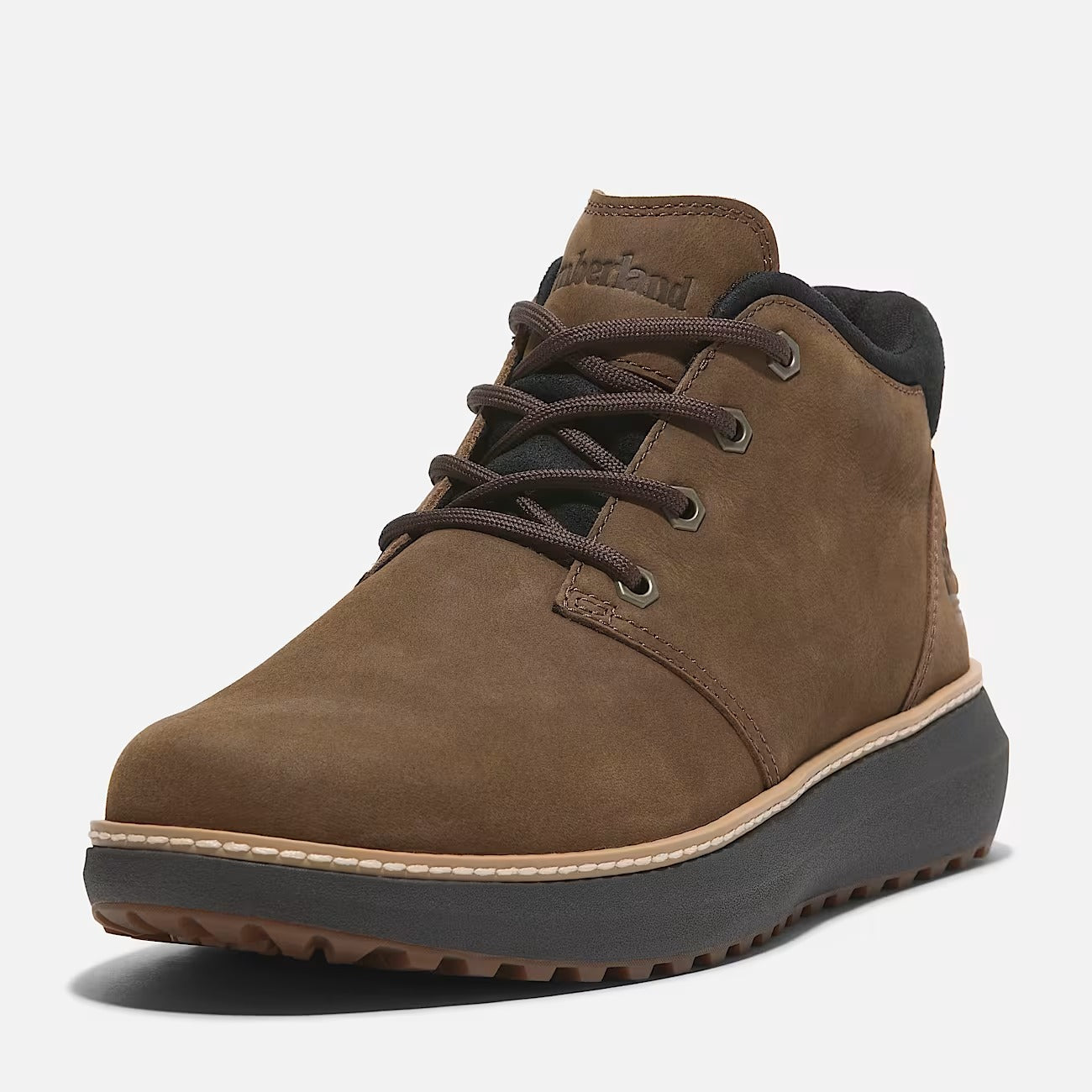 Timberland A69Q5 Stivale Chukka Stringato Hudson Road Mid da Uomo in marrone NEW