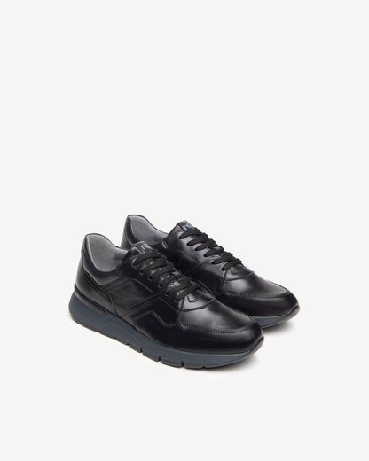 Nero Giardini I400400U Sneakers uomo in pelle nero