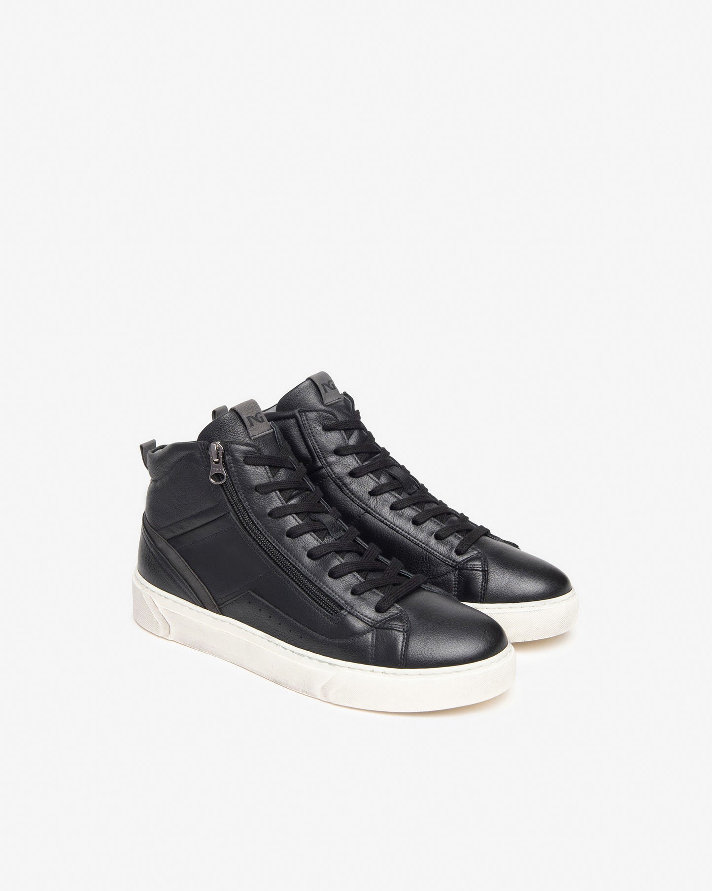 Nero Giardini I400431U Sneakers alta uomo in pelle nero