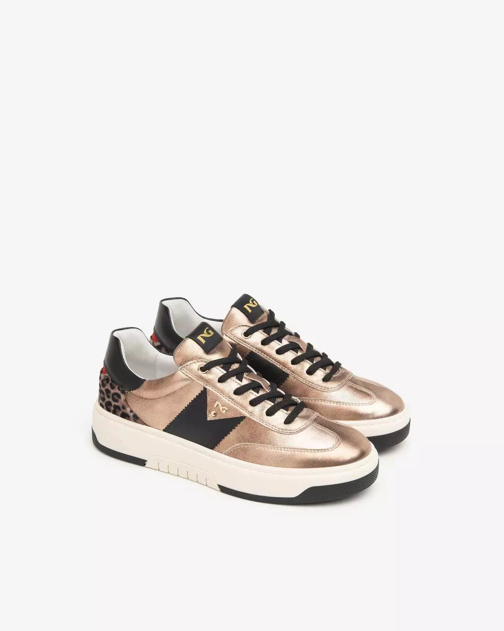 Nero Giardini I411647D Sneakers Donna in Pelle, Materiale Tecnico e Suede