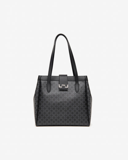 Nero Giardini I443832D Borsa a spalla da donna in materiale tecnico nero o ecrù