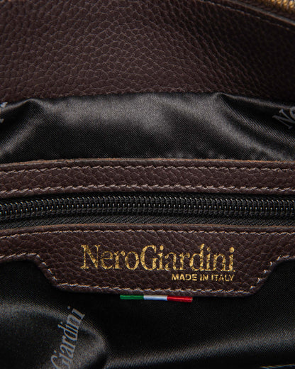 Nero Giardini I443832D Borsa a spalla da donna in materiale tecnico nero o ecrù