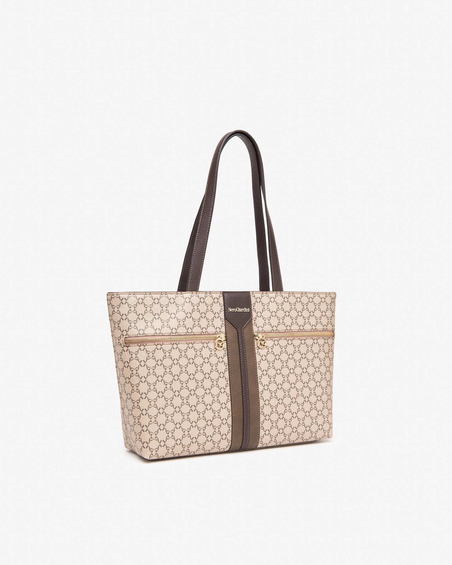 Nero Giardini I443840D Borsa tote da donna in materiale tecnico moro o ecrù