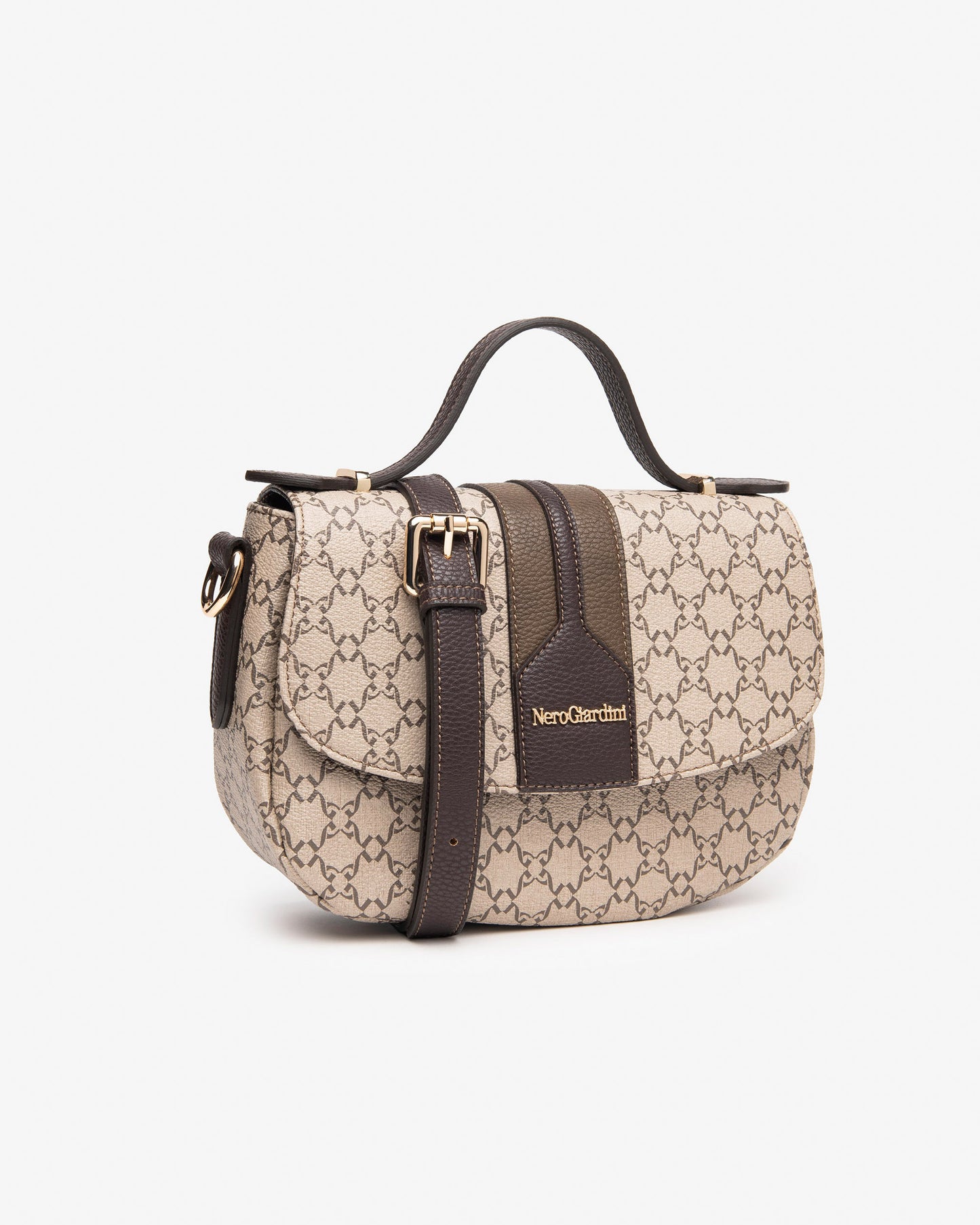 Nero Giardini I443844D Borsa a tracolla da donna in materiale tecnico ecrù