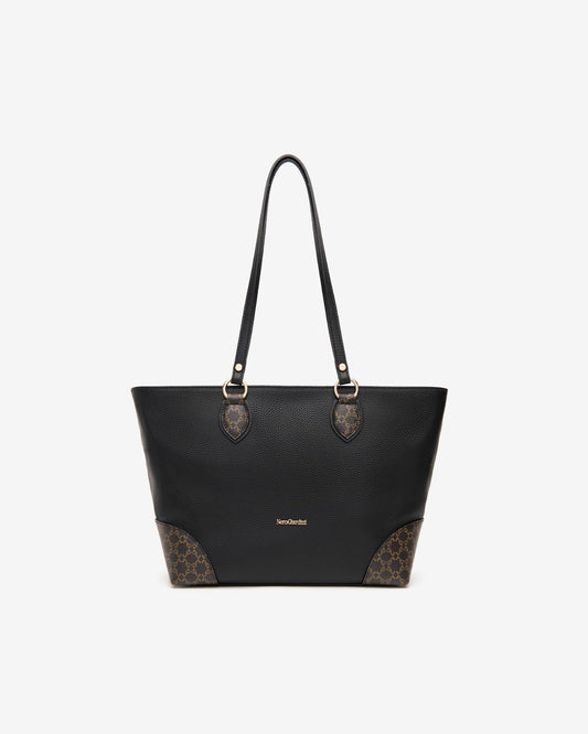 Nero Giardini I443851D Borsa tote da donna in materiale tecnico nero