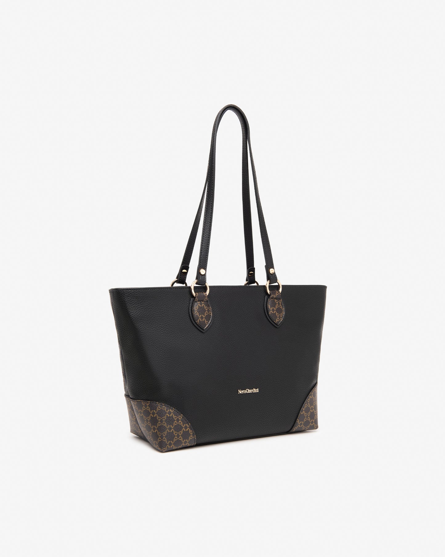 Nero Giardini I443851D Borsa tote da donna in materiale tecnico nero