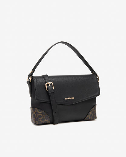 Nero Giardini I443853D Borsa a tracolla da donna in materiale tecnico nero