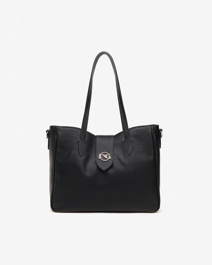 Nero Giardini I443860D Borsa tote da donna in materiale tecnico nero o cuoio