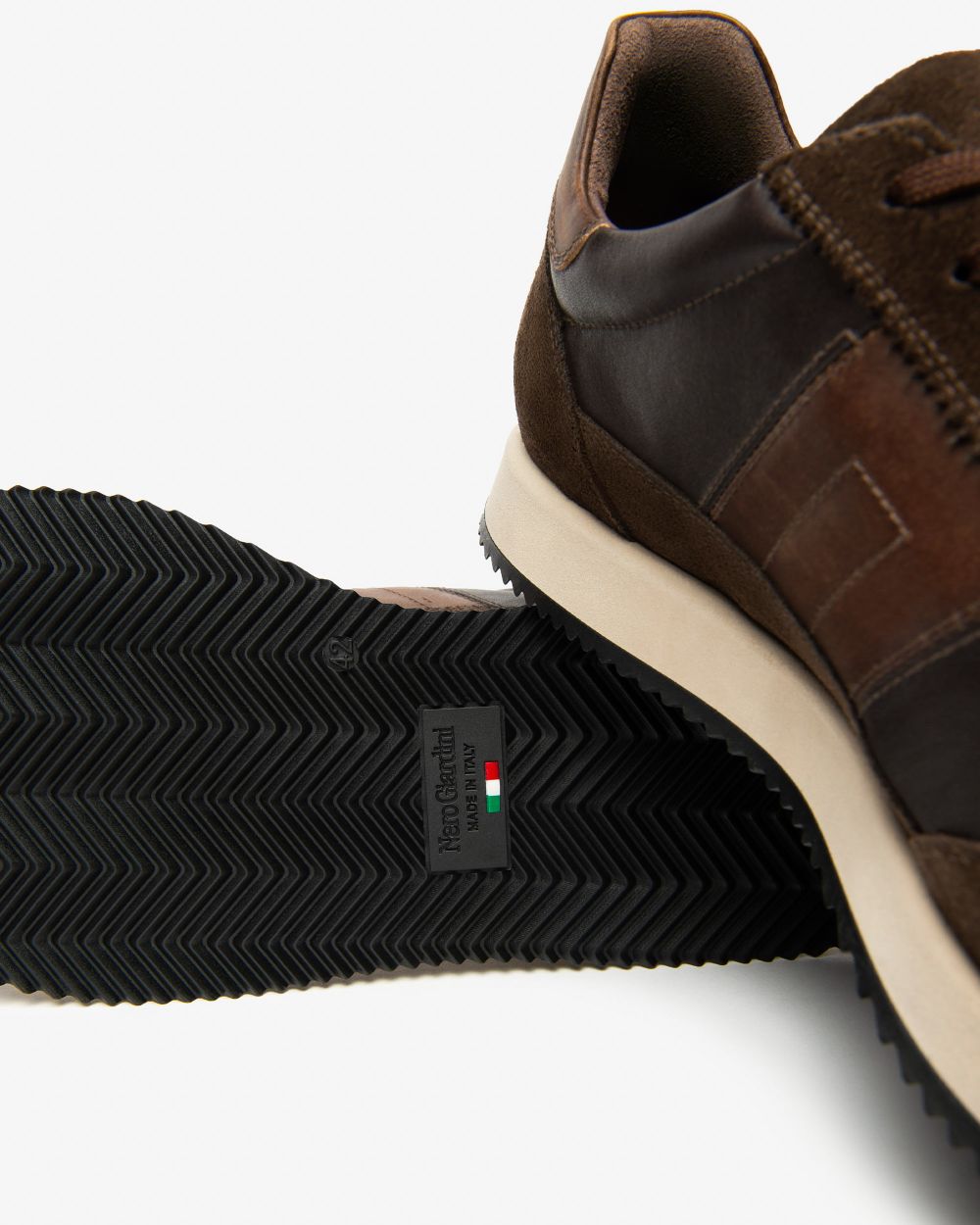 Nero Giardini I500901U Sneakers Uomo in Pelle e Camoscio