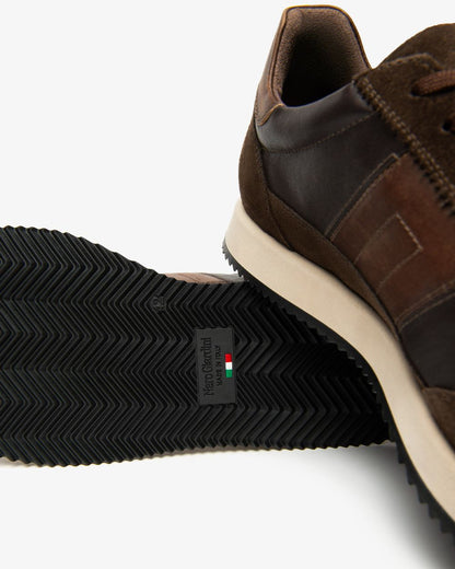 Nero Giardini I500901U Sneakers Uomo in Pelle e Camoscio