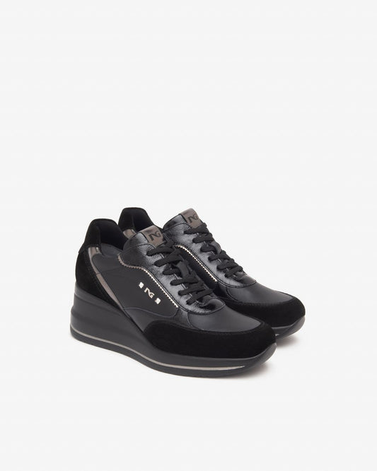 Nero Giardini I514130D Sneakers Donna in Suede,Vernice, Pelle e Materiale Tecnico