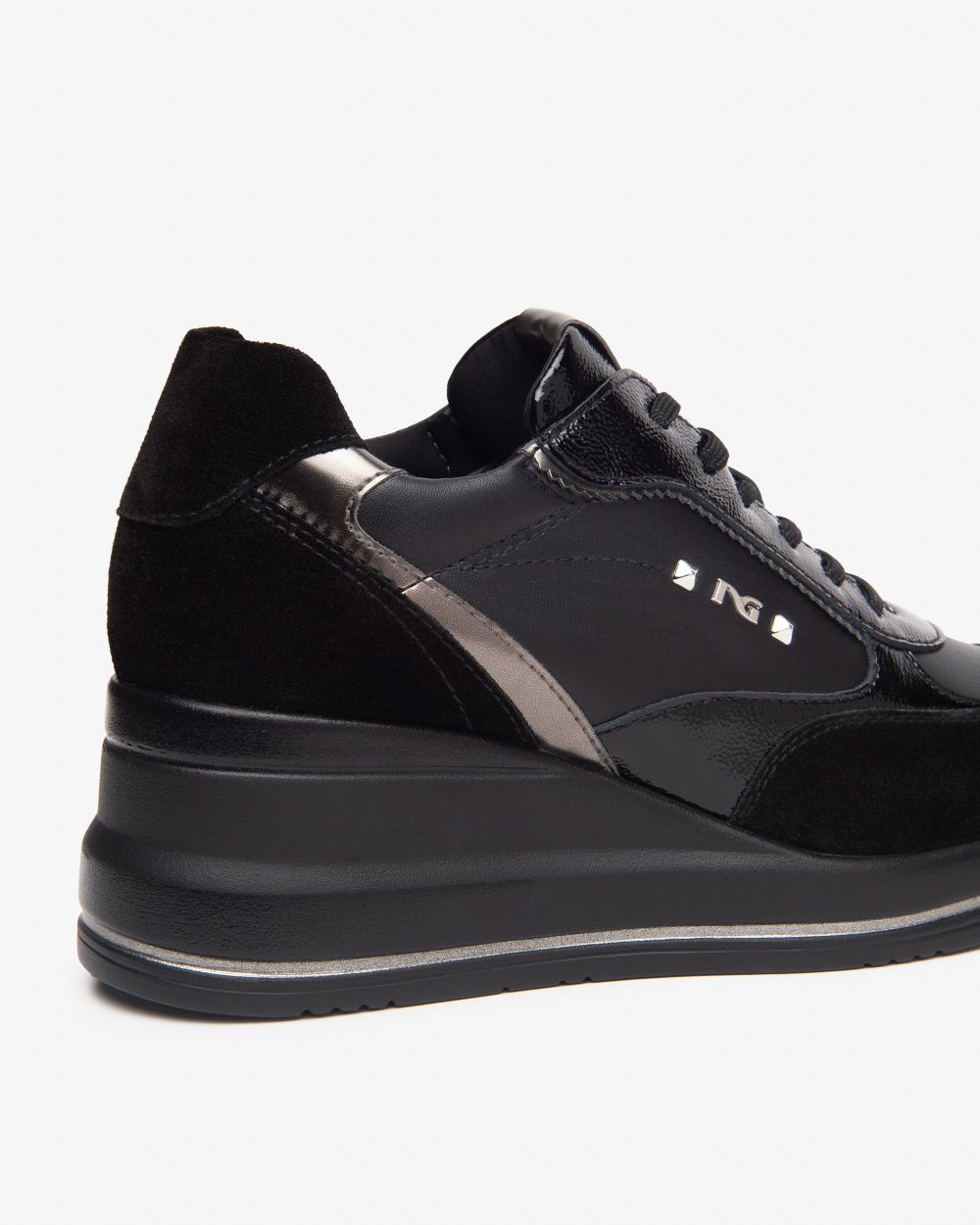 Nero Giardini I514130D Sneakers Donna in Suede,Vernice, Pelle e Materiale Tecnico