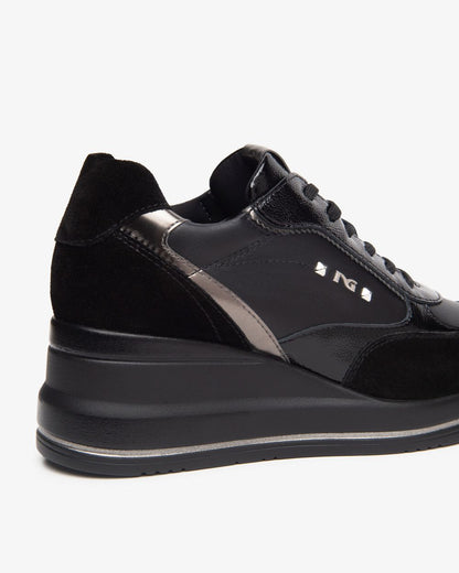 Nero Giardini I514130D Sneakers Donna in Suede,Vernice, Pelle e Materiale Tecnico