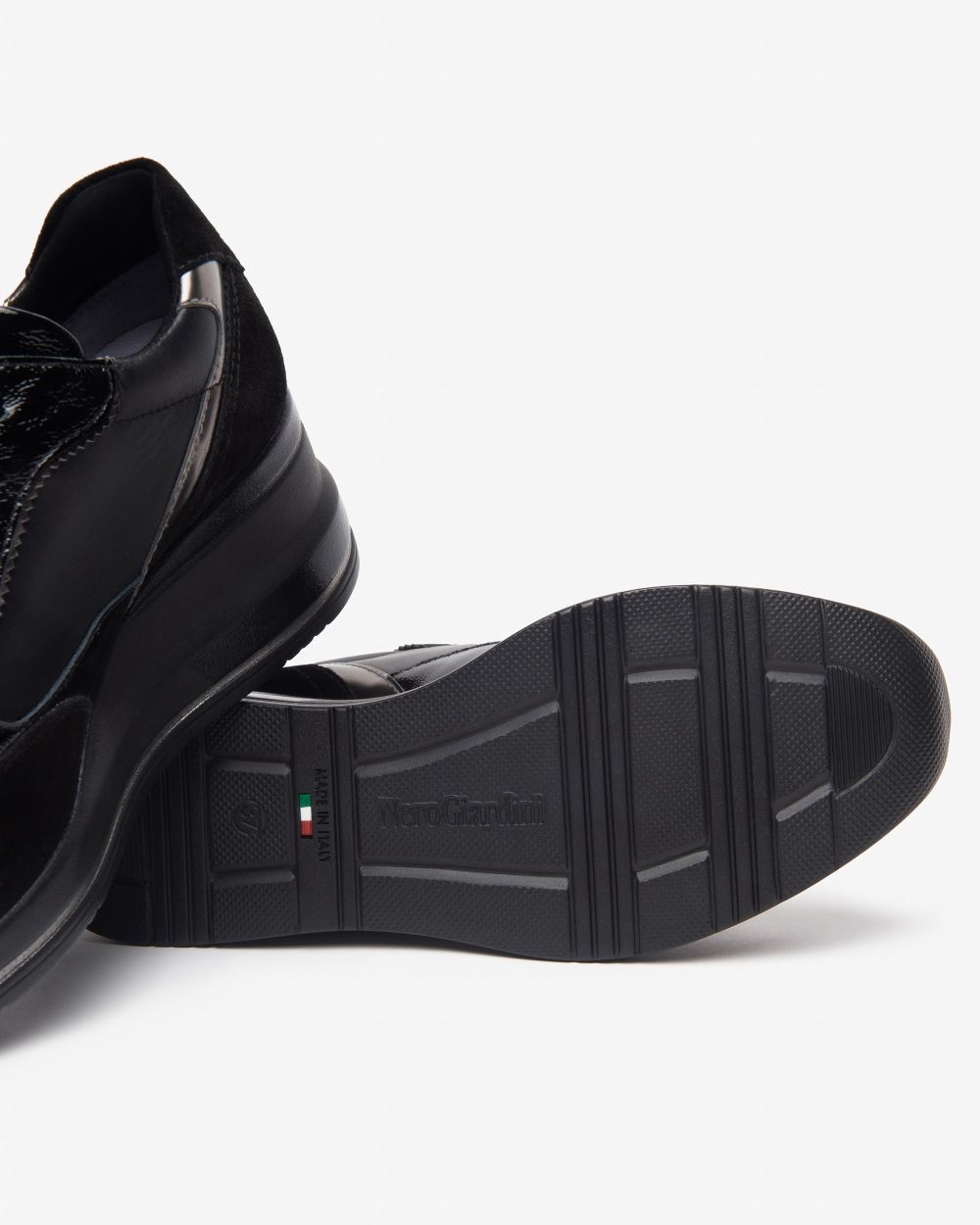 Nero Giardini I514130D Sneakers Donna in Suede,Vernice, Pelle e Materiale Tecnico