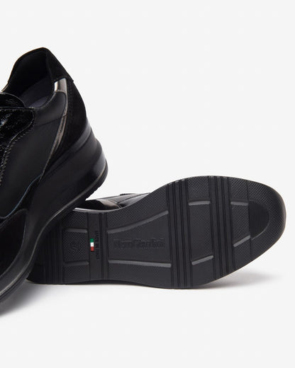 Nero Giardini I514130D Sneakers Donna in Suede,Vernice, Pelle e Materiale Tecnico