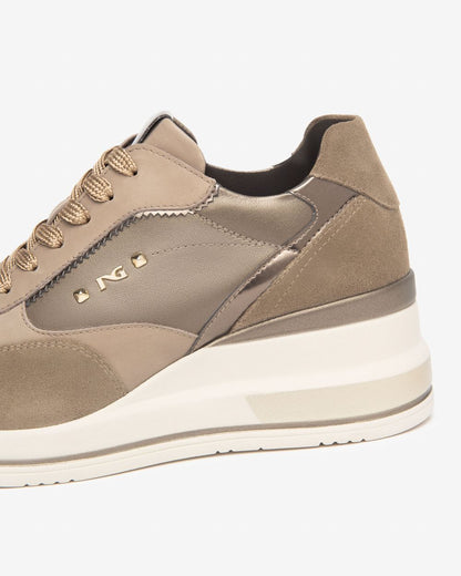 Nero Giardini I514130D Sneakers Donna in Suede,Vernice, Pelle e Materiale Tecnico