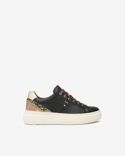 Nero Giardini I514160D Sneakers Donna in Pelle, Suede e Materiale Tecnico