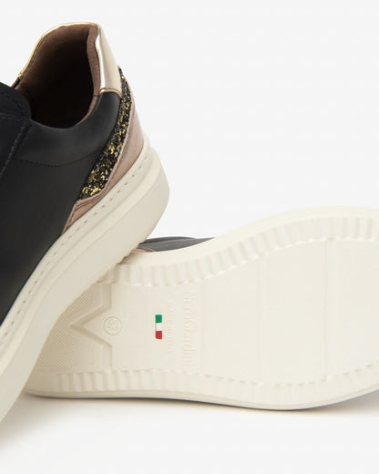 Nero Giardini I514160D Sneakers Donna in Pelle, Suede e Materiale Tecnico