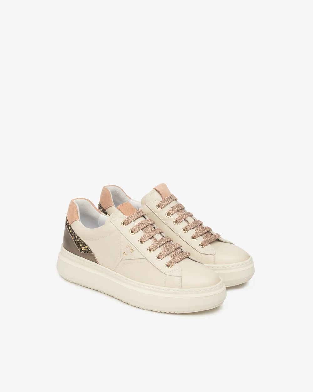 Nero Giardini I514160D Sneakers Donna in Pelle, Suede e Materiale Tecnico