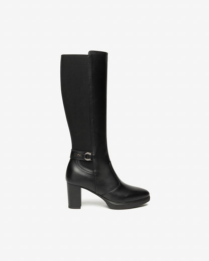 Nero Giardini I514600D Stivali Donna in Pelle e Tessuto