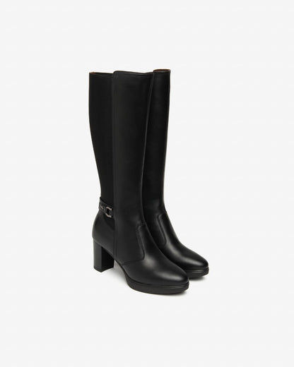 Nero Giardini I514600D Stivali Donna in Pelle e Tessuto