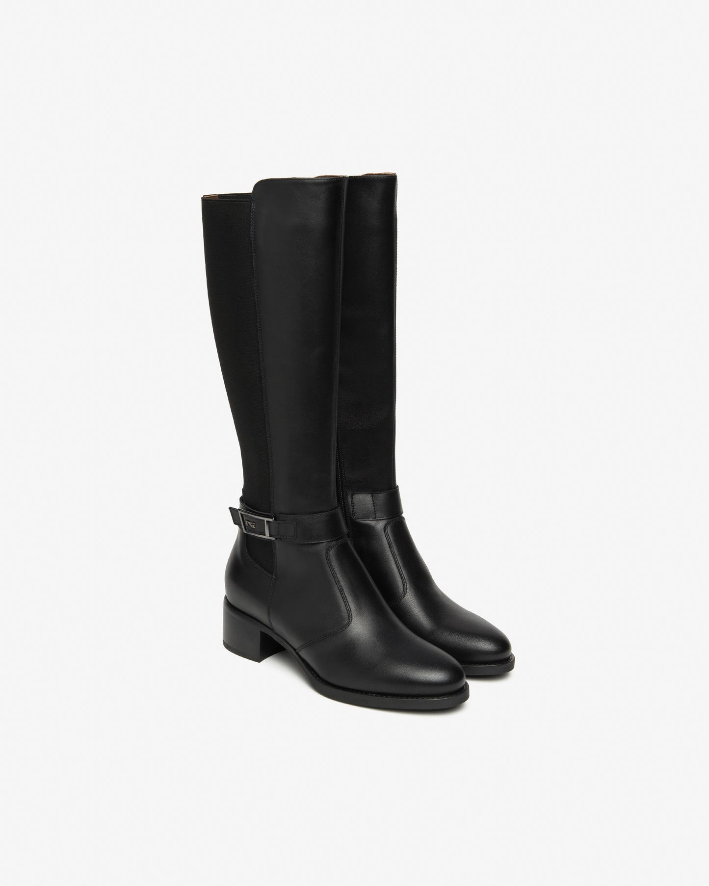 Nero Giardini I514643D Stivali Donna in Pelle e Tessuto
