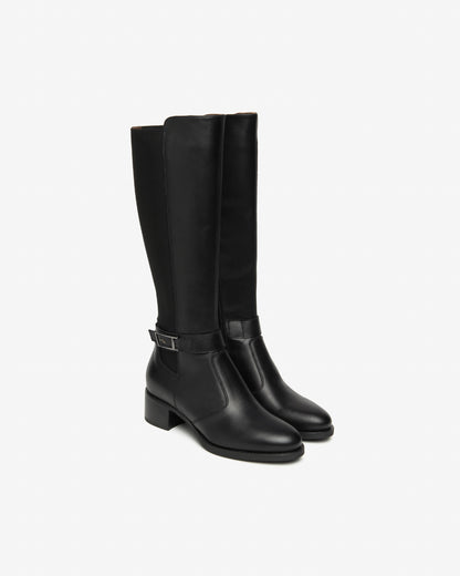 Nero Giardini I514643D Stivali Donna in Pelle e Tessuto