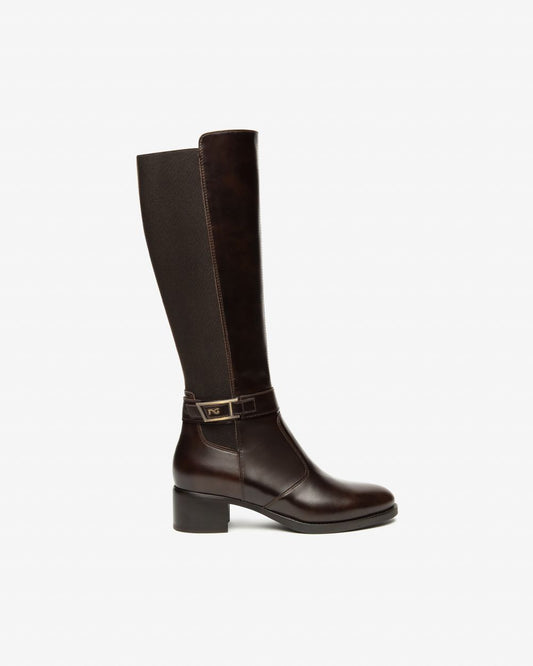 Nero Giardini I514644D Stivali Donna in Pelle e Tessuto